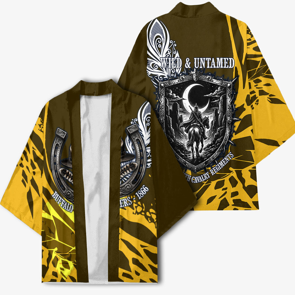 Buffalo Soldiers 9th And 10th Cavalry Regiments Kimono Wild And Untamed Vintage Western Horseshoe Graphic Art