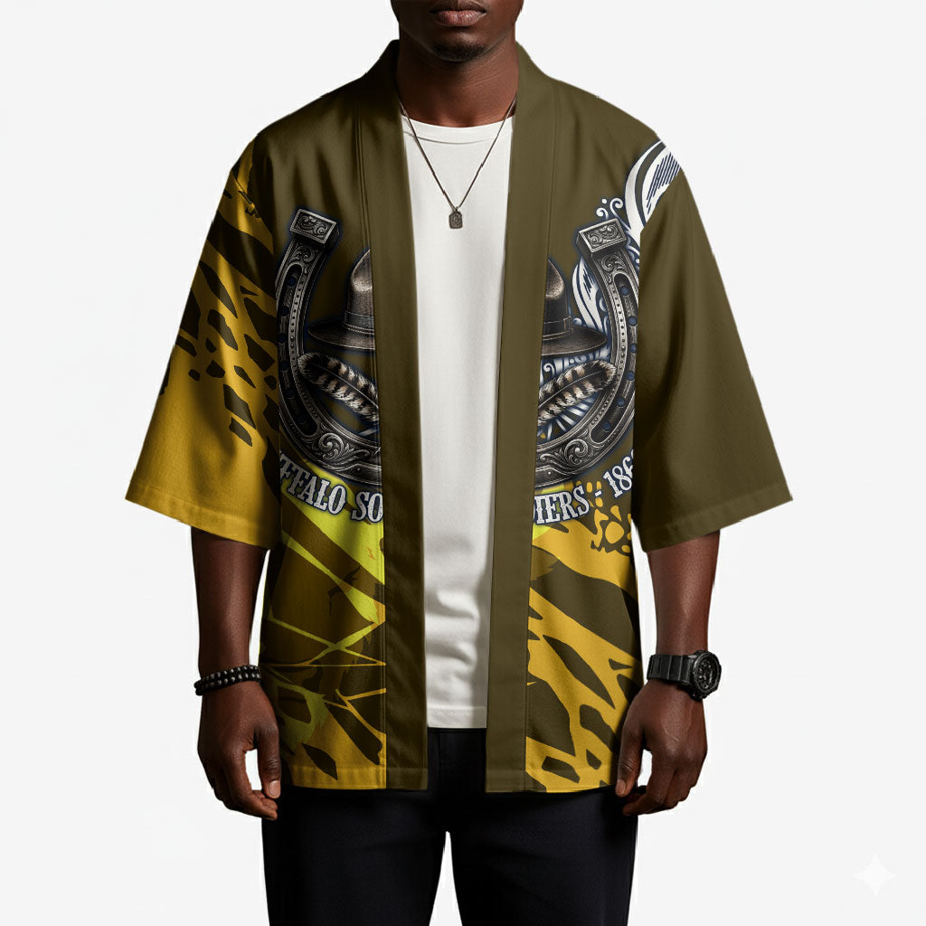 Buffalo Soldiers 9th And 10th Cavalry Regiments Kimono Wild And Untamed Vintage Western Horseshoe Graphic Art