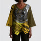 Buffalo Soldiers 9th And 10th Cavalry Regiments Kimono Sleeve Blouse Wild And Untamed Vintage Western Horseshoe Graphic Art