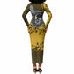 Buffalo Soldiers 9th And 10th Cavalry Regiments Long Sleeve Bodycon Dress Wild And Untamed Vintage Western Horseshoe Graphic Art