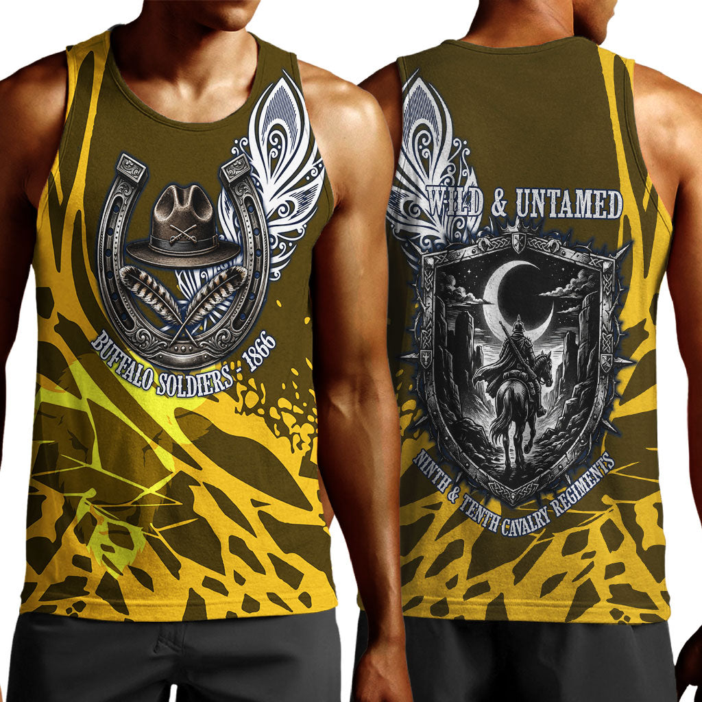 Buffalo Soldiers 9th And 10th Cavalry Regiments Men Tank Top Wild And Untamed Vintage Western Horseshoe Graphic Art