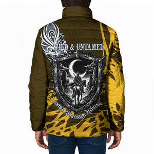 Buffalo Soldiers 9th And 10th Cavalry Regiments Padded Jacket Wild And Untamed Vintage Western Horseshoe Graphic Art