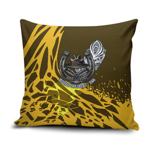 Buffalo Soldiers 9th And 10th Cavalry Regiments Pillow Cover Wild And Untamed Vintage Western Horseshoe Graphic Art