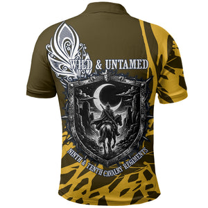 Buffalo Soldiers 9th And 10th Cavalry Regiments Polo Shirt Wild And Untamed Vintage Western Horseshoe Graphic Art