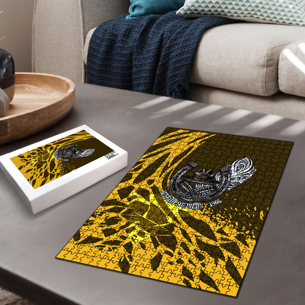 Buffalo Soldiers 9th And 10th Cavalry Regiments Puzzle Wild And Untamed Vintage Western Horseshoe Graphic Art