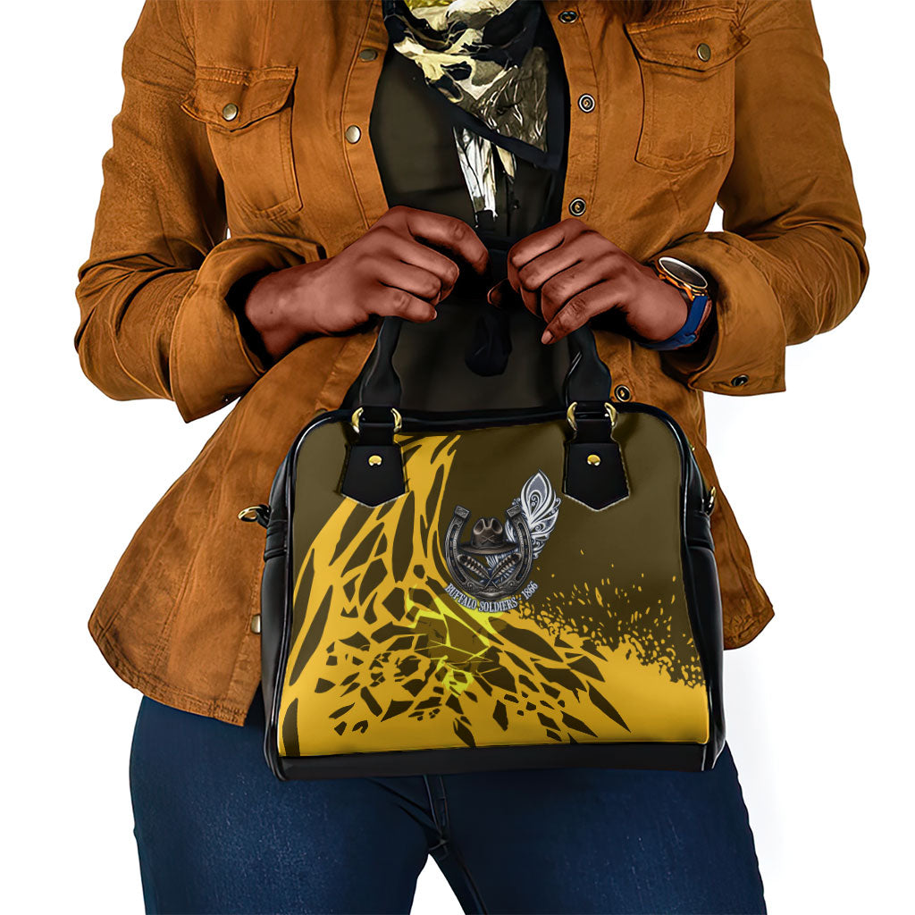 Buffalo Soldiers 9th And 10th Cavalry Regiments Shoulder Handbag Wild And Untamed Vintage Western Horseshoe Graphic Art