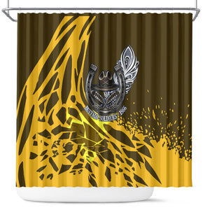 Buffalo Soldiers 9th And 10th Cavalry Regiments Shower Curtain Wild And Untamed Vintage Western Horseshoe Graphic Art