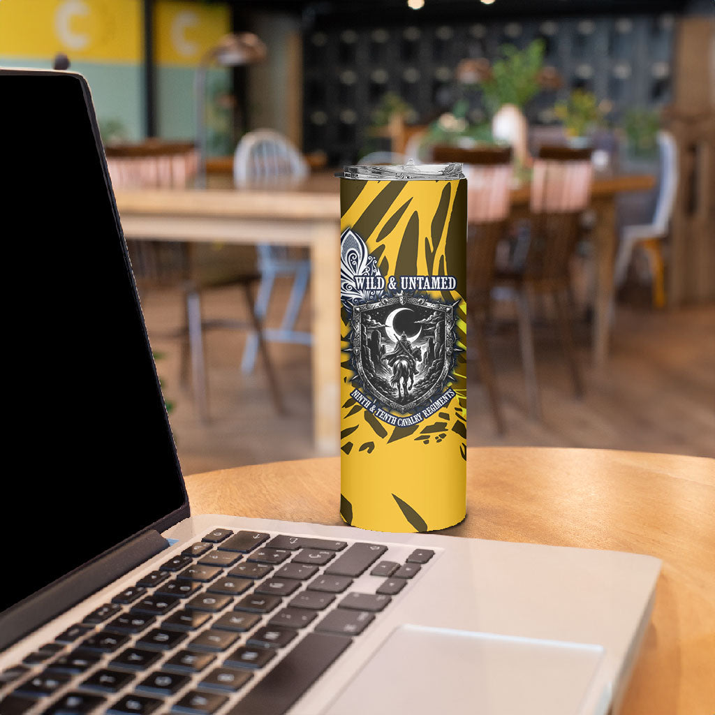 Buffalo Soldiers 9th And 10th Cavalry Regiments Skinny Tumbler Wild And Untamed Vintage Western Horseshoe Graphic Art