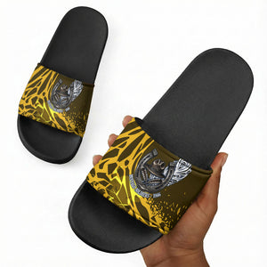 Buffalo Soldiers 9th And 10th Cavalry Regiments Slide Sandals Wild And Untamed Vintage Western Horseshoe Graphic Art
