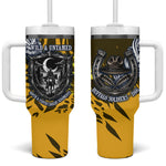Buffalo Soldiers 9th And 10th Cavalry Regiments Tumbler With Handle Wild And Untamed Vintage Western Horseshoe Graphic Art
