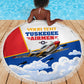 Personalized Tuskegee Airmen Beach Blanket Expect To Win P-51 Mustang Patriotic Aviation Art