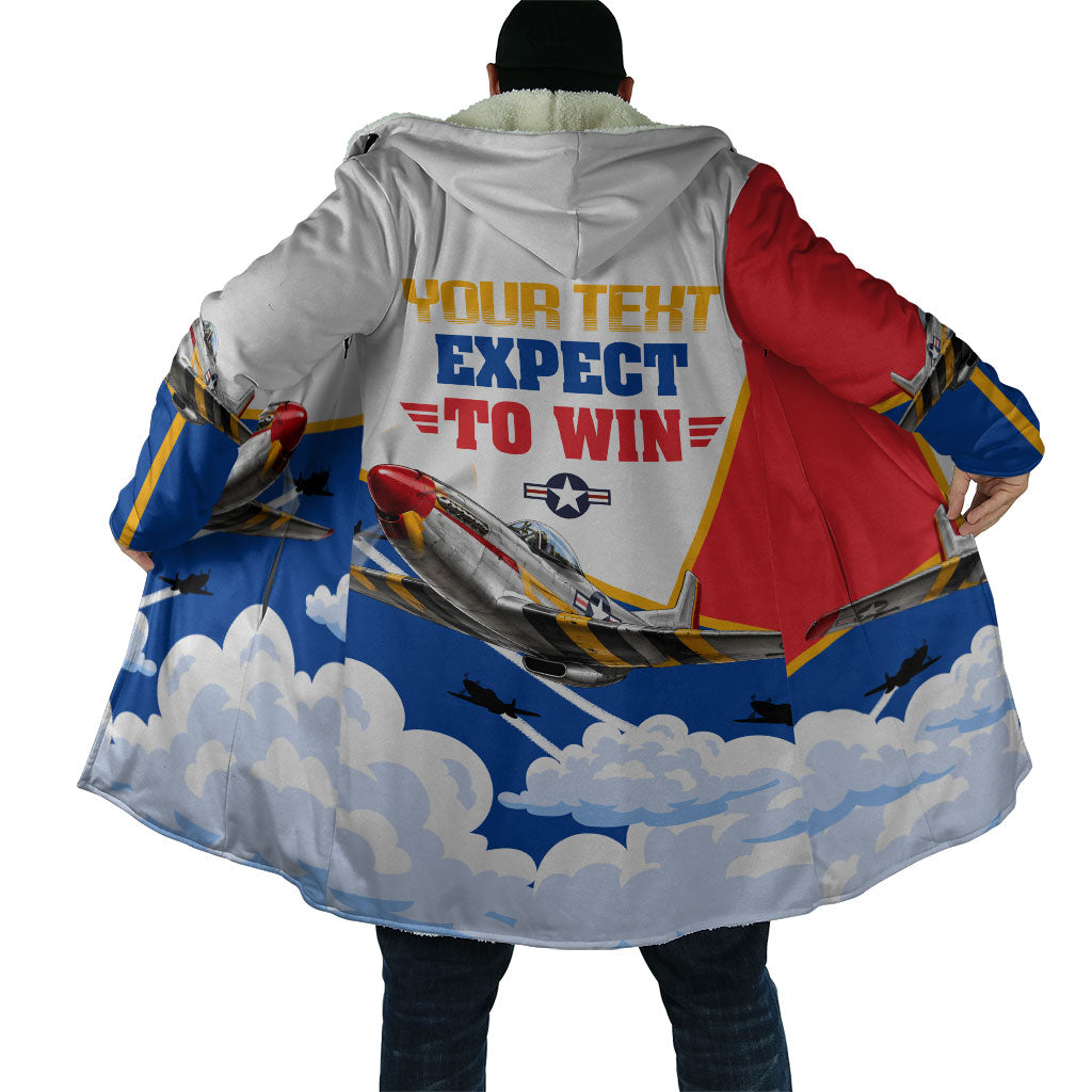Personalized Tuskegee Airmen Cloak Expect To Win P-51 Mustang Patriotic Aviation Art