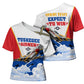 Personalized Tuskegee Airmen Cross Shoulder Shirt Expect To Win P-51 Mustang Patriotic Aviation Art