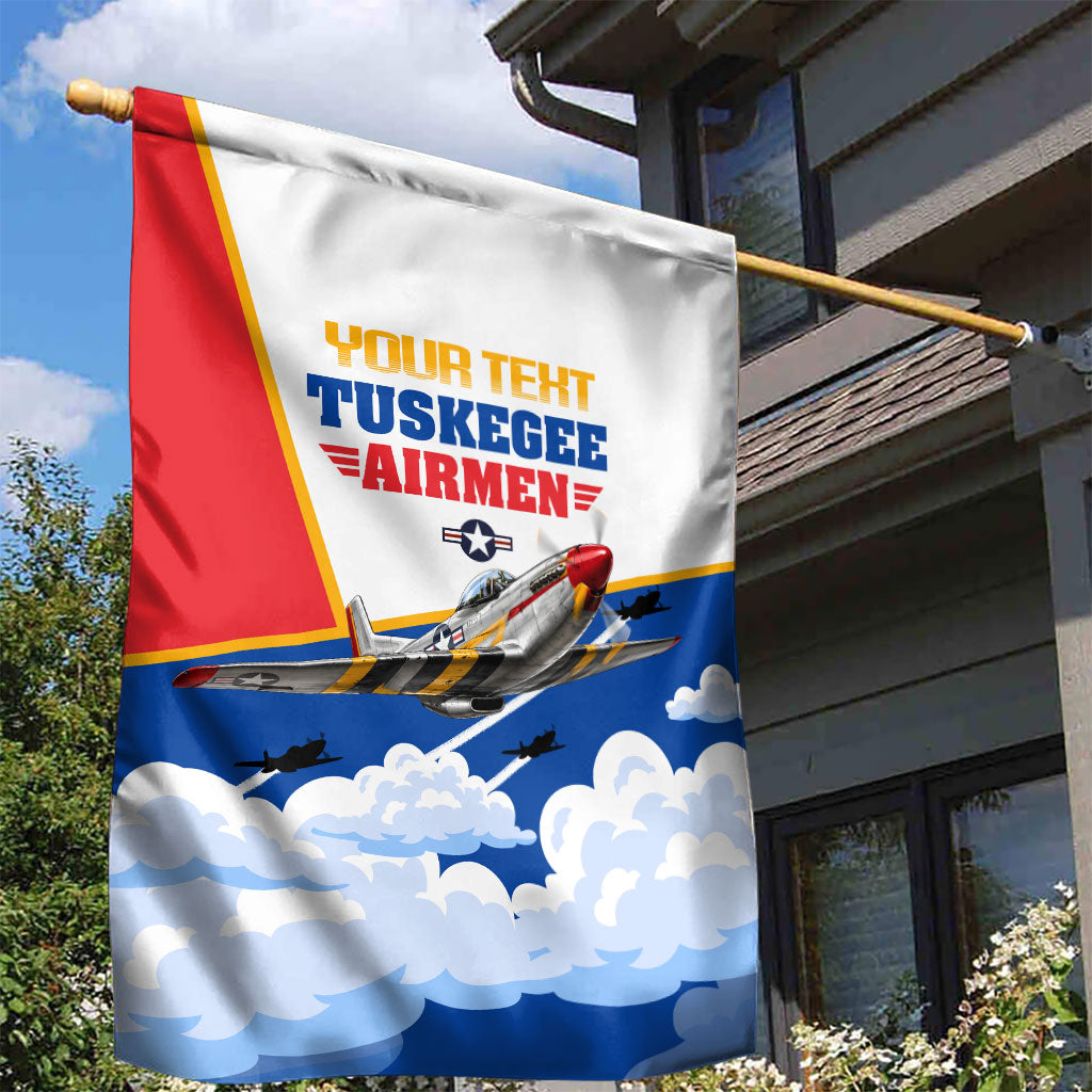 Personalized Tuskegee Airmen Garden Flag Expect To Win P-51 Mustang Patriotic Aviation Art