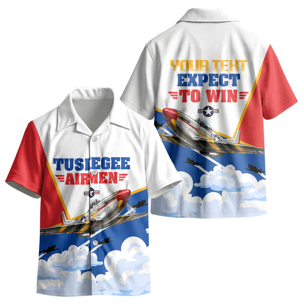 Personalized Tuskegee Airmen Kid Hawaiian Shirt Expect To Win P-51 Mustang Patriotic Aviation Art
