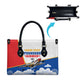 Personalized Tuskegee Airmen Leather Bag Expect To Win P-51 Mustang Patriotic Aviation Art