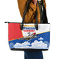 Personalized Tuskegee Airmen Leather Tote Bag Expect To Win P-51 Mustang Patriotic Aviation Art