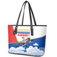 Personalized Tuskegee Airmen Leather Tote Bag Expect To Win P-51 Mustang Patriotic Aviation Art