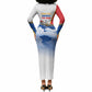 Personalized Tuskegee Airmen Long Sleeve Bodycon Dress Expect To Win P-51 Mustang Patriotic Aviation Art