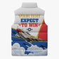 Personalized Tuskegee Airmen Sleeveless Puffer Jacket Expect To Win P-51 Mustang Patriotic Aviation Art