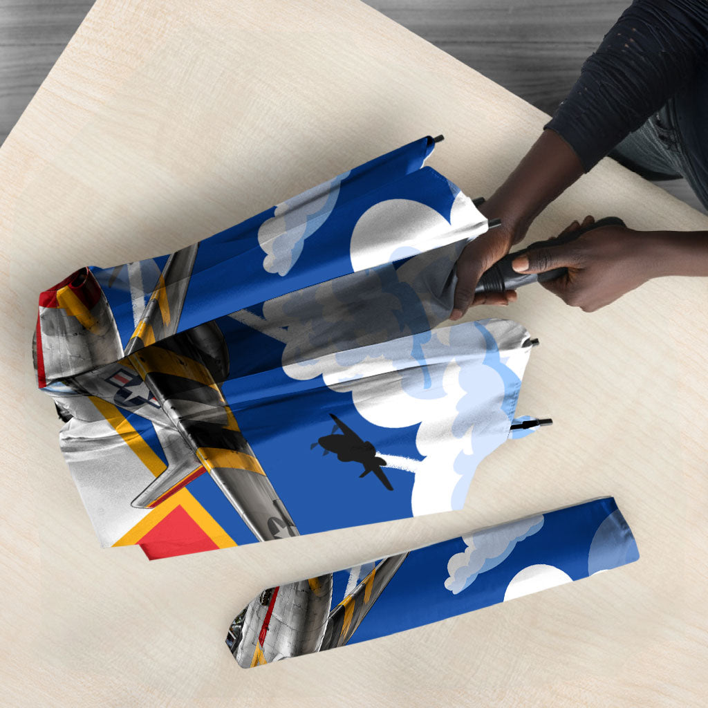 Personalized Tuskegee Airmen Umbrella Expect To Win P-51 Mustang Patriotic Aviation Art