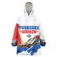 Personalized Tuskegee Airmen Wearable Blanket Hoodie Expect To Win P-51 Mustang Patriotic Aviation Art