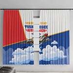Personalized Tuskegee Airmen Window Curtain Expect To Win P-51 Mustang Patriotic Aviation Art