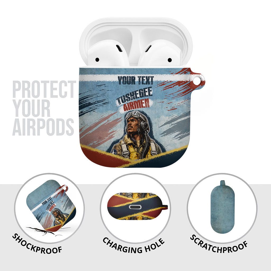 Personalized Tuskegee Airmen AirPods Case Believe In Yourself Vintage WWII Military Aviation Art