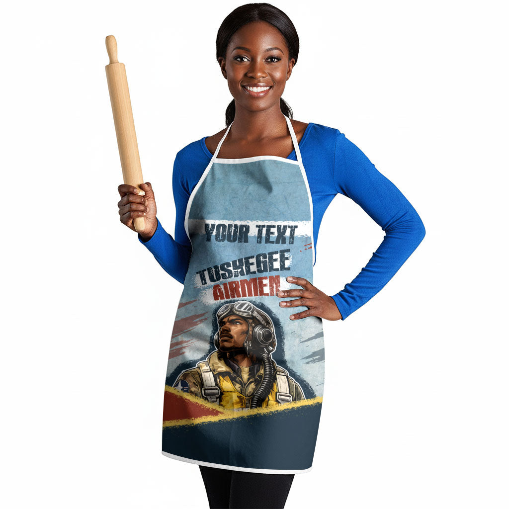 Personalized Tuskegee Airmen Apron Believe In Yourself Vintage WWII Military Aviation Art