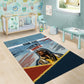 Personalized Tuskegee Airmen Area Rug Believe In Yourself Vintage WWII Military Aviation Art