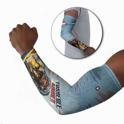 Personalized Tuskegee Airmen Arm Sleeves Believe In Yourself Vintage WWII Military Aviation Art