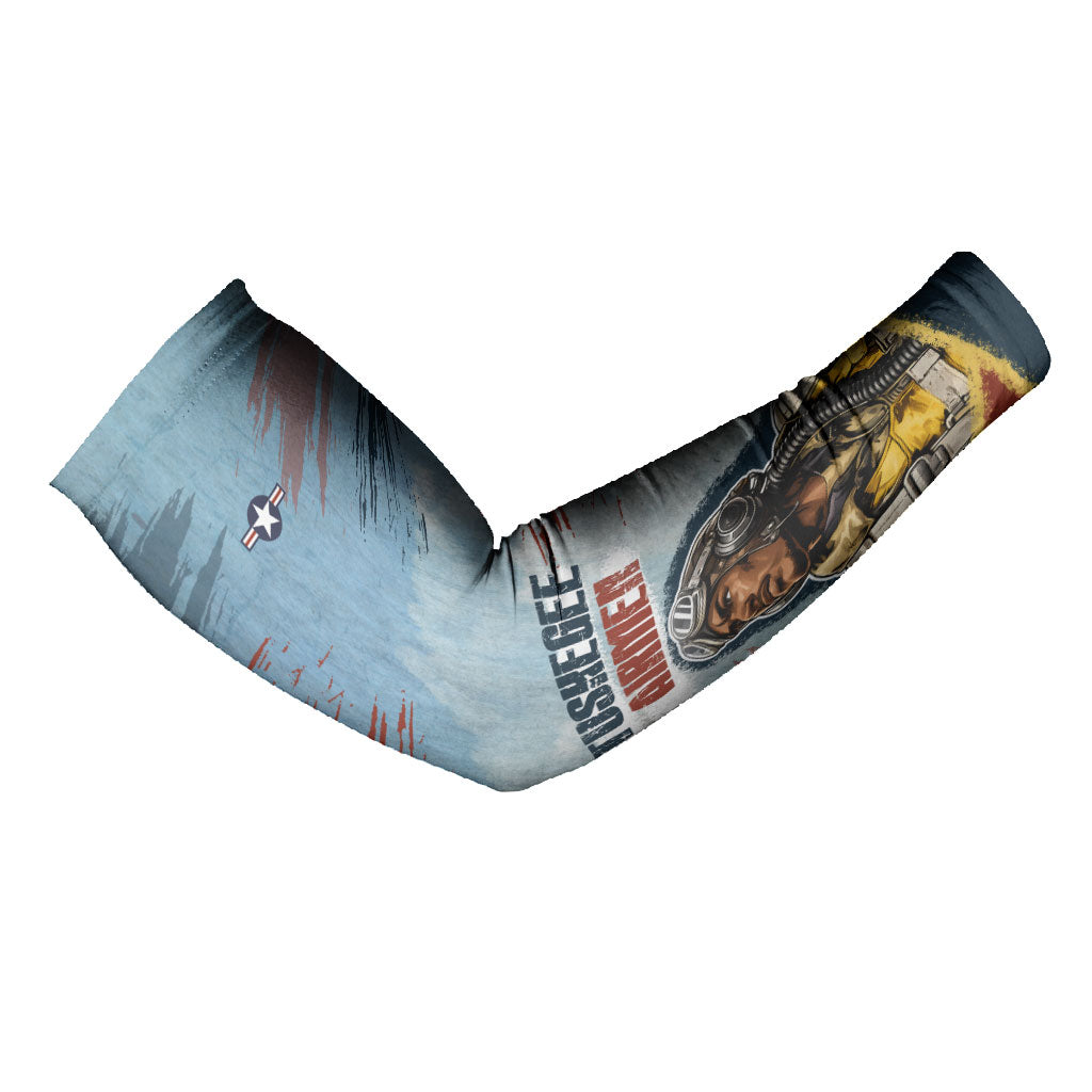 Personalized Tuskegee Airmen Arm Sleeves Believe In Yourself Vintage WWII Military Aviation Art