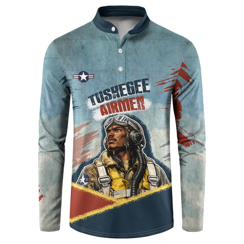 Personalized Tuskegee Airmen Button Sweatshirt Believe In Yourself Vintage WWII Military Aviation Art
