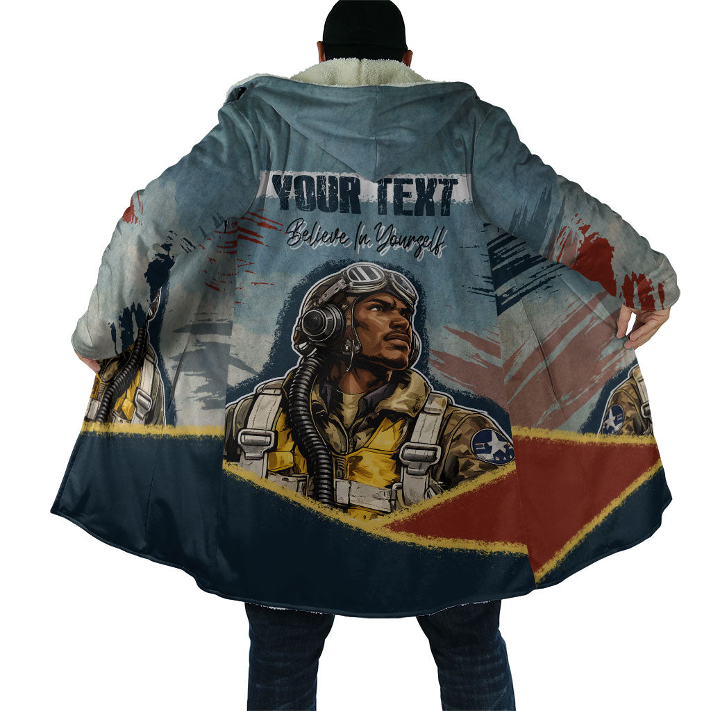 Personalized Tuskegee Airmen Cloak Believe In Yourself Vintage WWII Military Aviation Art