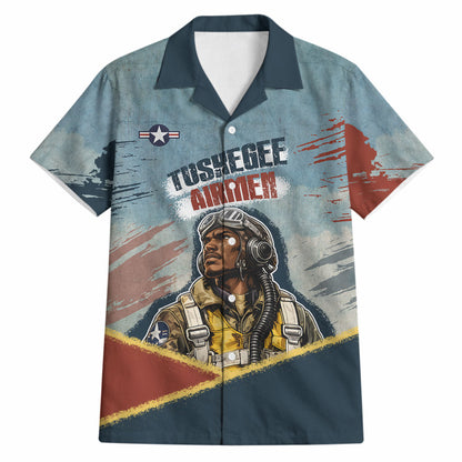 Personalized Tuskegee Airmen Hawaiian Shirt Believe In Yourself Vintage WWII Military Aviation Art