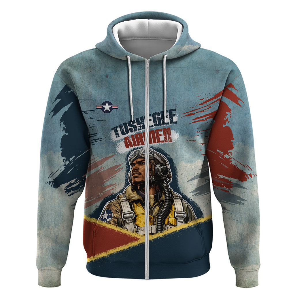 Personalized Tuskegee Airmen Hoodie Believe In Yourself Vintage WWII Military Aviation Art