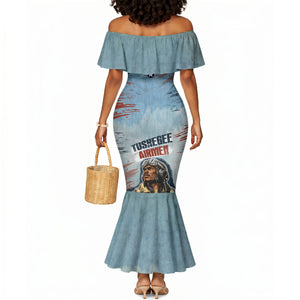 Personalized Tuskegee Airmen Mermaid Dress Believe In Yourself Vintage WWII Military Aviation Art