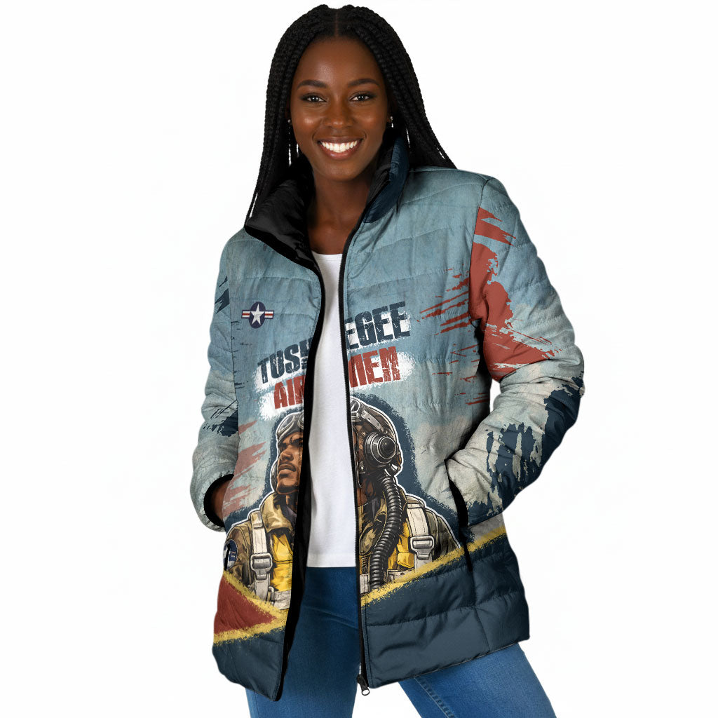 Personalized Tuskegee Airmen Padded Jacket Believe In Yourself Vintage WWII Military Aviation Art