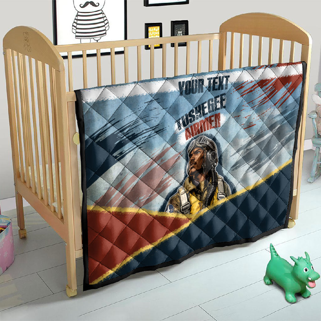 Personalized Tuskegee Airmen Quilt Believe In Yourself Vintage WWII Military Aviation Art