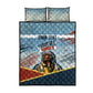 Personalized Tuskegee Airmen Quilt Bed Set Believe In Yourself Vintage WWII Military Aviation Art