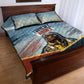 Personalized Tuskegee Airmen Quilt Bed Set Believe In Yourself Vintage WWII Military Aviation Art