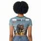 Personalized Tuskegee Airmen Raglan Cropped T shirt Believe In Yourself Vintage WWII Military Aviation Art