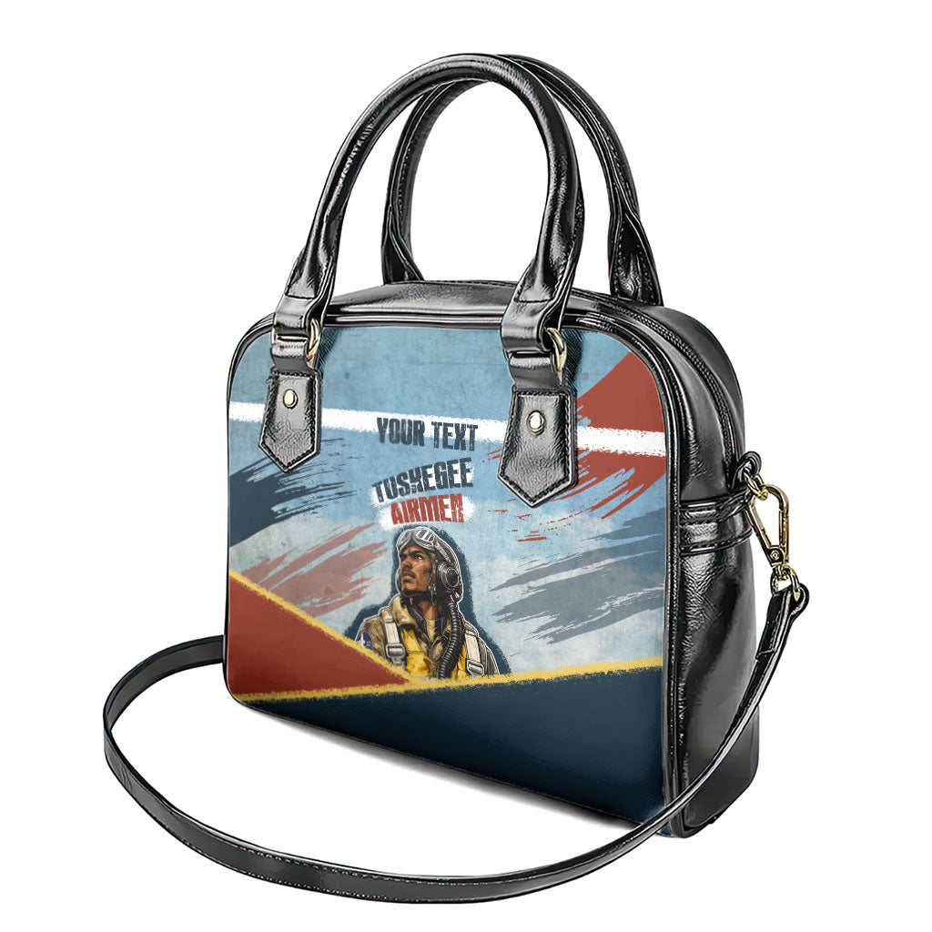 Personalized Tuskegee Airmen Shoulder Handbag Believe In Yourself Vintage WWII Military Aviation Art