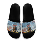 Personalized Tuskegee Airmen Slide Sandals Believe In Yourself Vintage WWII Military Aviation Art
