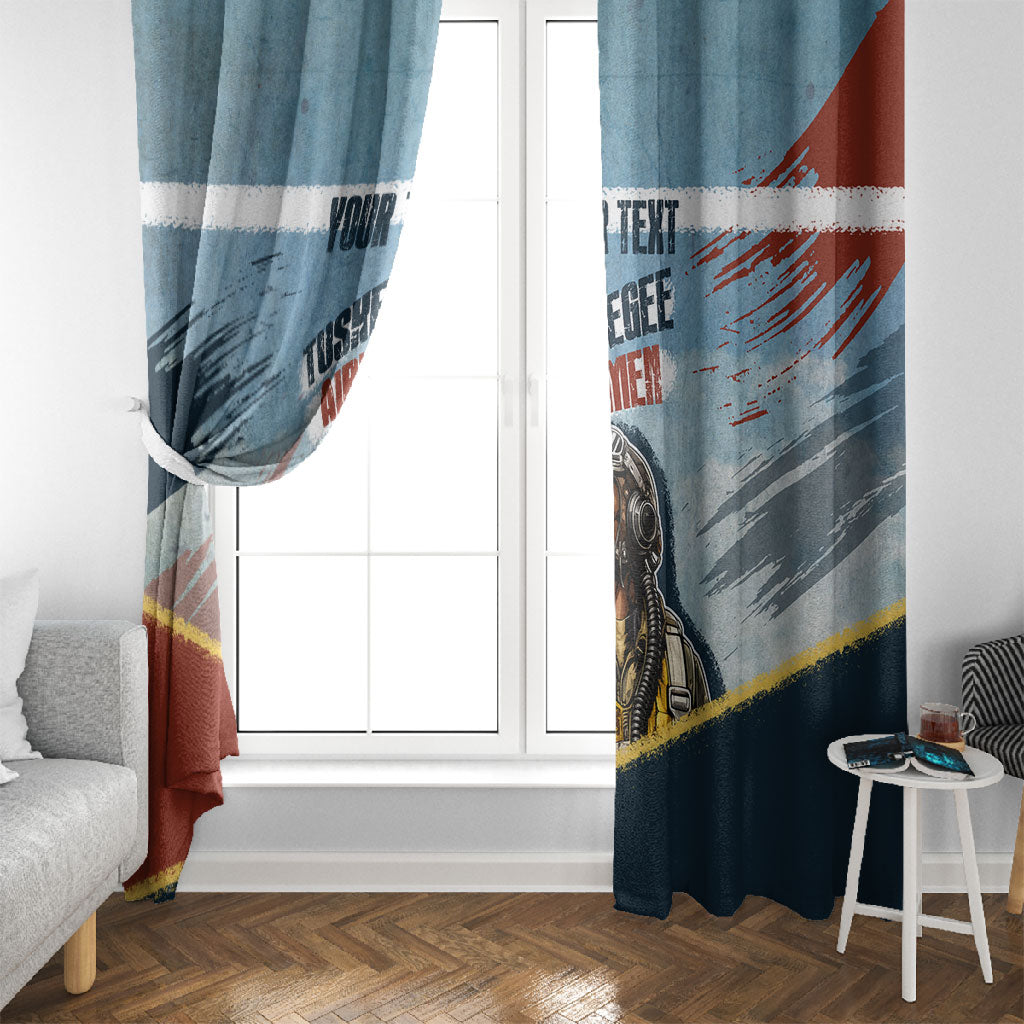 Personalized Tuskegee Airmen Window Curtain Believe In Yourself Vintage WWII Military Aviation Art