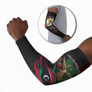 Libya Revolution Day Arm Sleeves Flying Eagle Libyan Coat Of Arms Map - Land Of Resilience And Pride