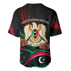 Libya Revolution Day Baseball Jersey Flying Eagle Libyan Coat Of Arms Map - Land Of Resilience And Pride