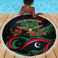 Libya Revolution Day Beach Blanket Flying Eagle Libyan Coat Of Arms Map - Land Of Resilience And Pride