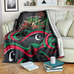 Libya Revolution Day Blanket Flying Eagle Libyan Coat Of Arms Map - Land Of Resilience And Pride