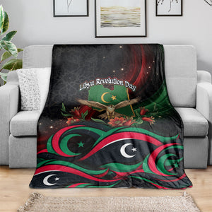 Libya Revolution Day Blanket Flying Eagle Libyan Coat Of Arms Map - Land Of Resilience And Pride